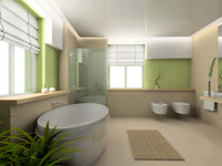 Une salle de bain écologique.